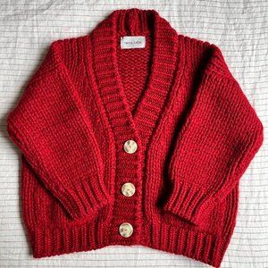 Sold // Nonna Lietta Taf 1 Cardigan in Really Red